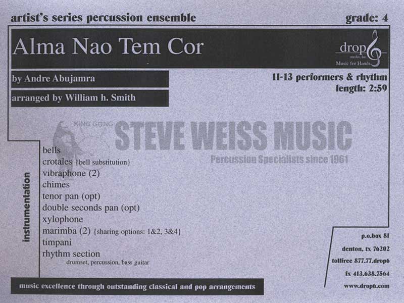 Abujamra-Alma Nao Tem Cor (SP)-B/2V/C/Cro./X/2M/Steel drs./3T/P/