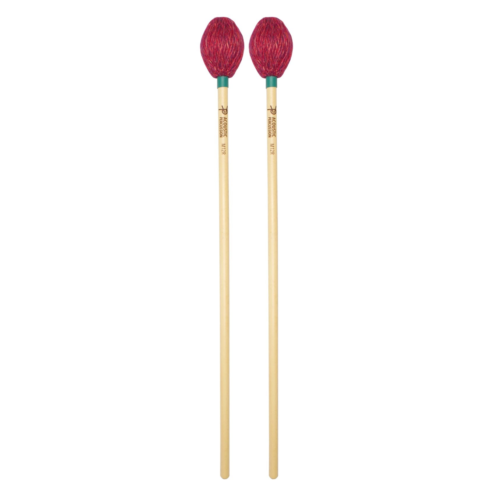 Acoustic Percussion M12 Mono-Tonal Series Hard Marimba Mallets - Maple ACO-M12