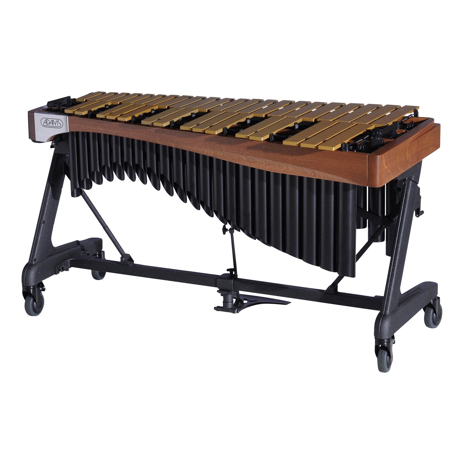 Adams Alpha Series 3 Octave Vibraphone, Gold Bars, w/Motor and Apex Frame Walnut Rails, Midnight Black Resonators ADM-VAWA30G/9T1