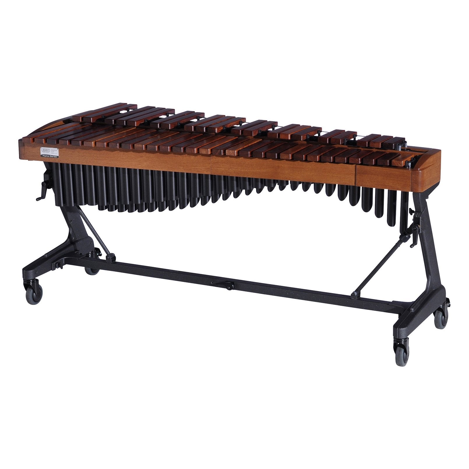 Adams Alpha Series 3.5 Octave Rosewood Xylophone w/Apex Frame Walnut Rails, Midnight Black Resonators ADM-XAHAA35/9T1 Rear