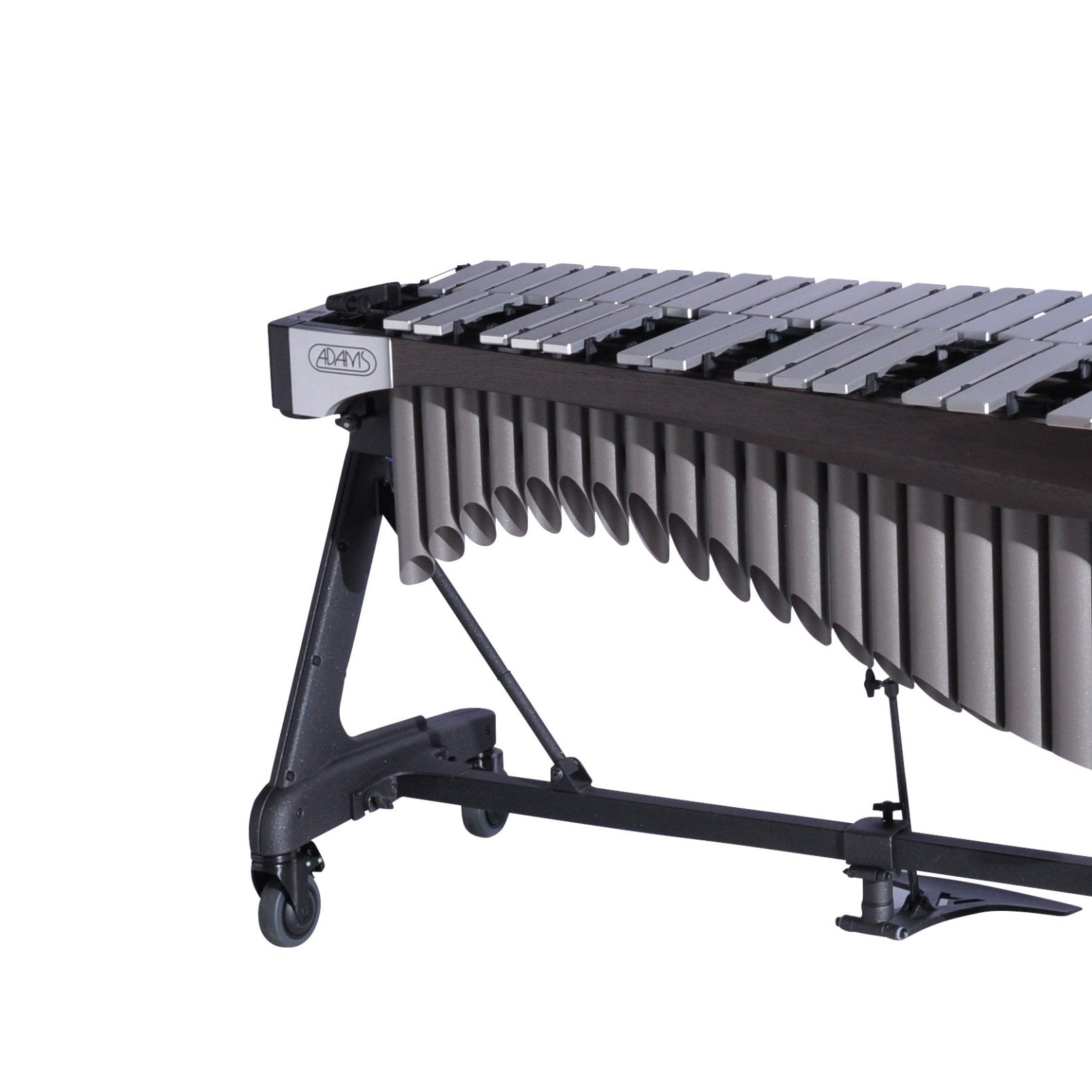Adams Alpha Series 3.5 Octave Vibraphone, Silver Bars, w/Motor and Apex Frame Espresso, Desert Resonators ADM-VAWA35S/9E2