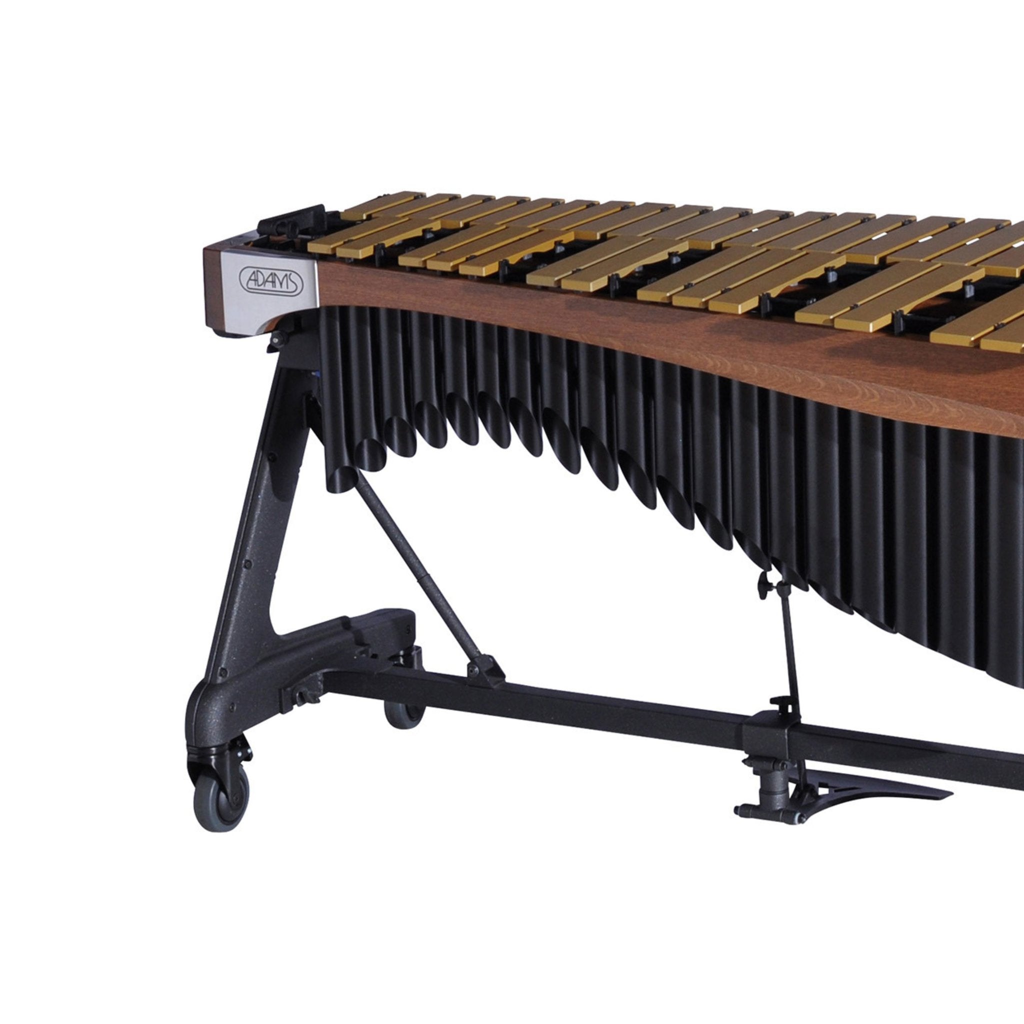 Adams Alpha Series 4.0 Octave Vibraphone, Gold Bars, w/Motor and Apex Frame Walnut Rails, Midnight Black Resonators ADM-VAWA40G/9T1