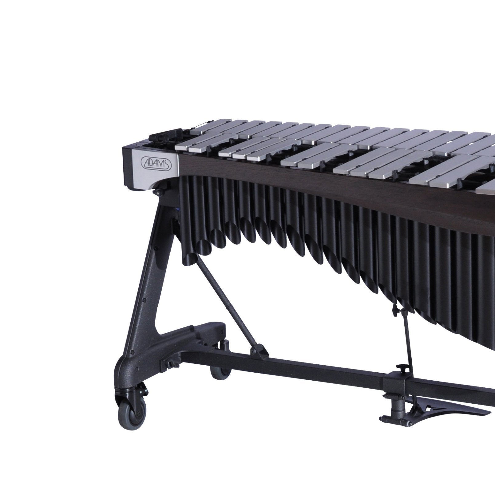 Adams Alpha Series 4.0 Octave Vibraphone, Silver Bars, w/Motor and Apex Frame Espresso, Midnight Black Resonators ADM-VAWA40S/9E1