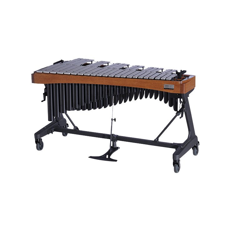 Adams Alpha Vibraphone with Silver Bars, Black Resonators and Walnut Rails Players Side