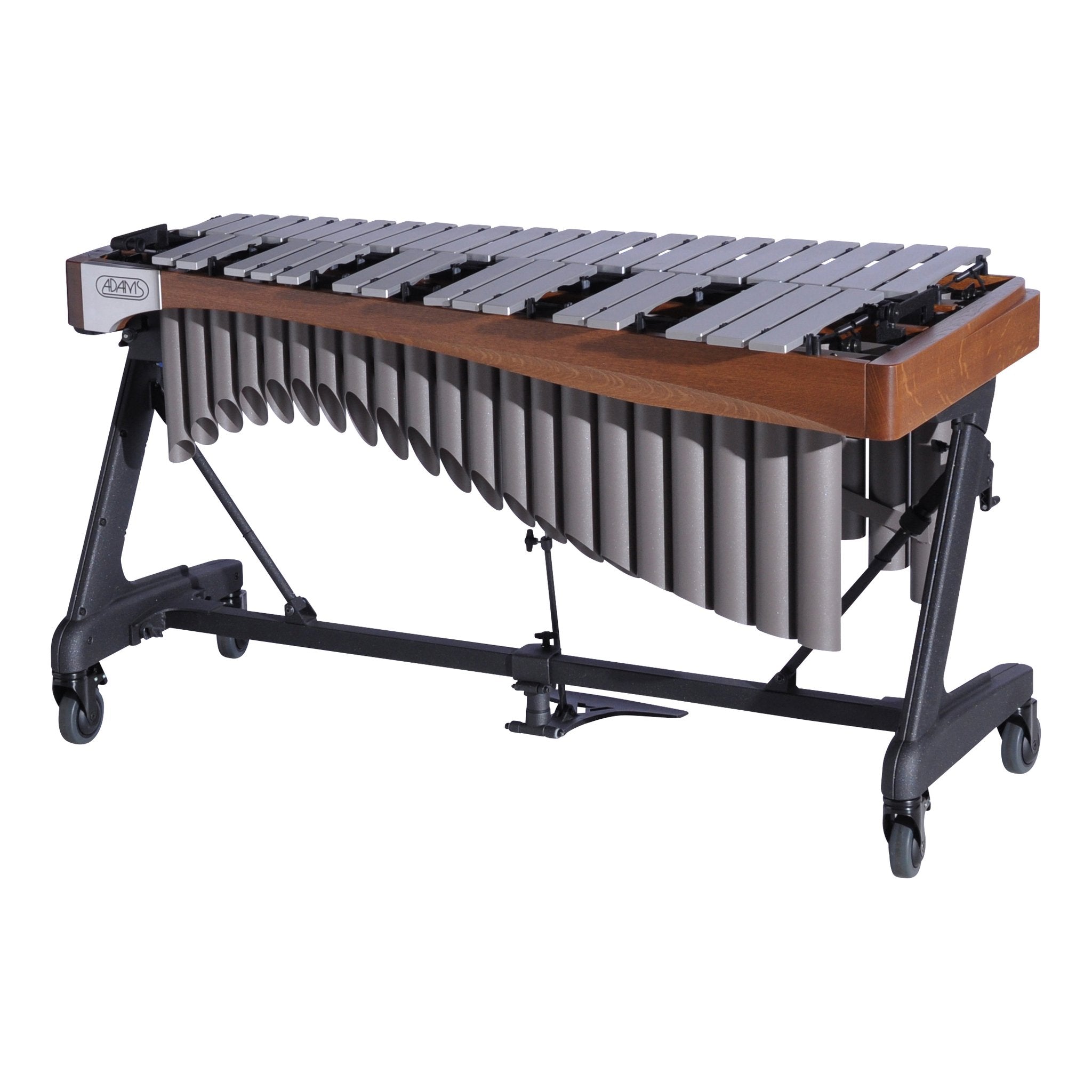 Adams Alpha Vibraphone with Silver Bars, Desert Resonators and Walnut Rails Audience Side