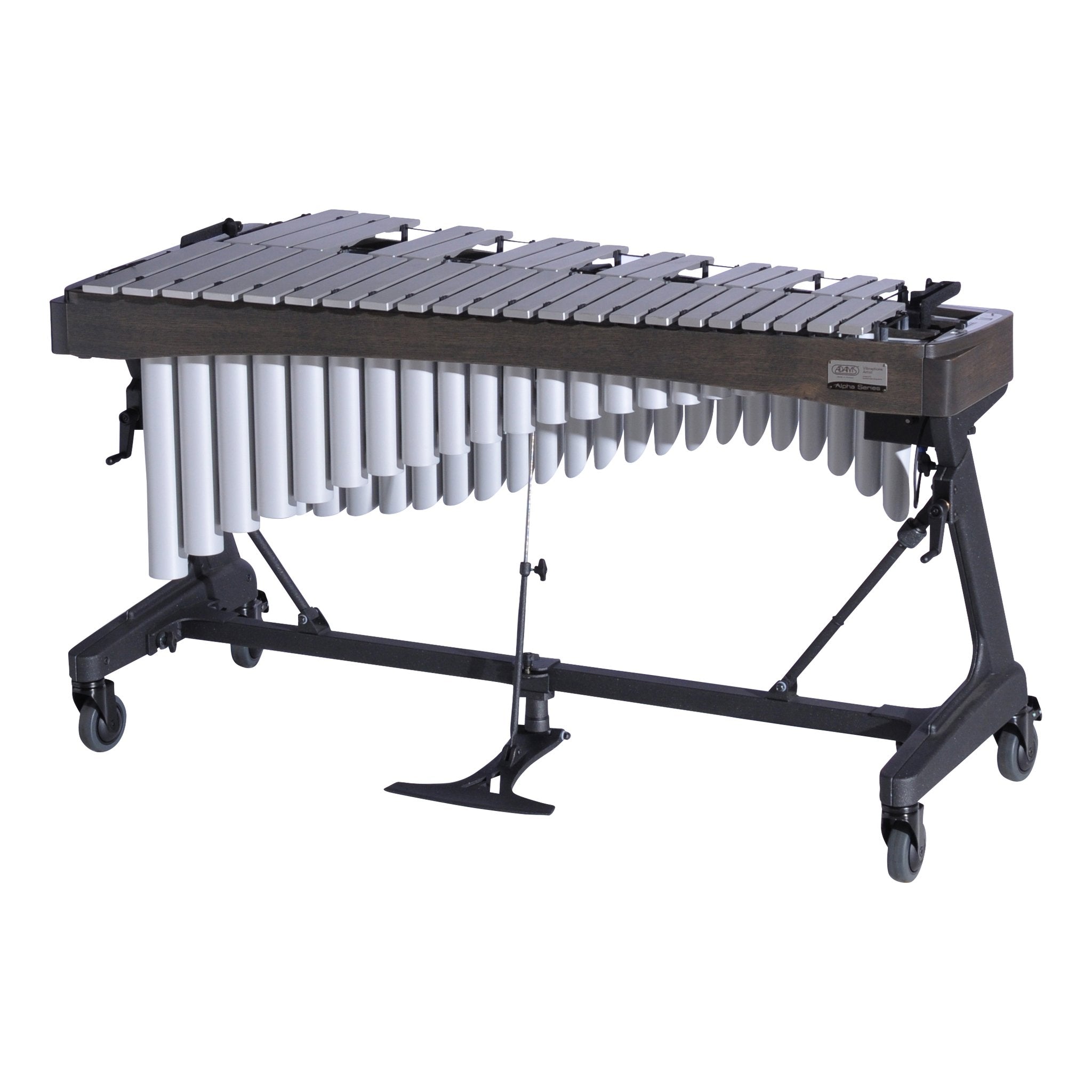 Adams Alpha Vibraphone with Silver Bars, Silver Resonators and Graphite Rails Players Side