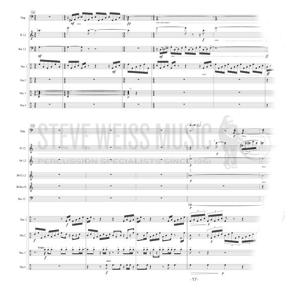 Adams-Concerto for Timpani, Percussion & Winds (SP)- Solo 4T/B/C/P/Wind Ens.
