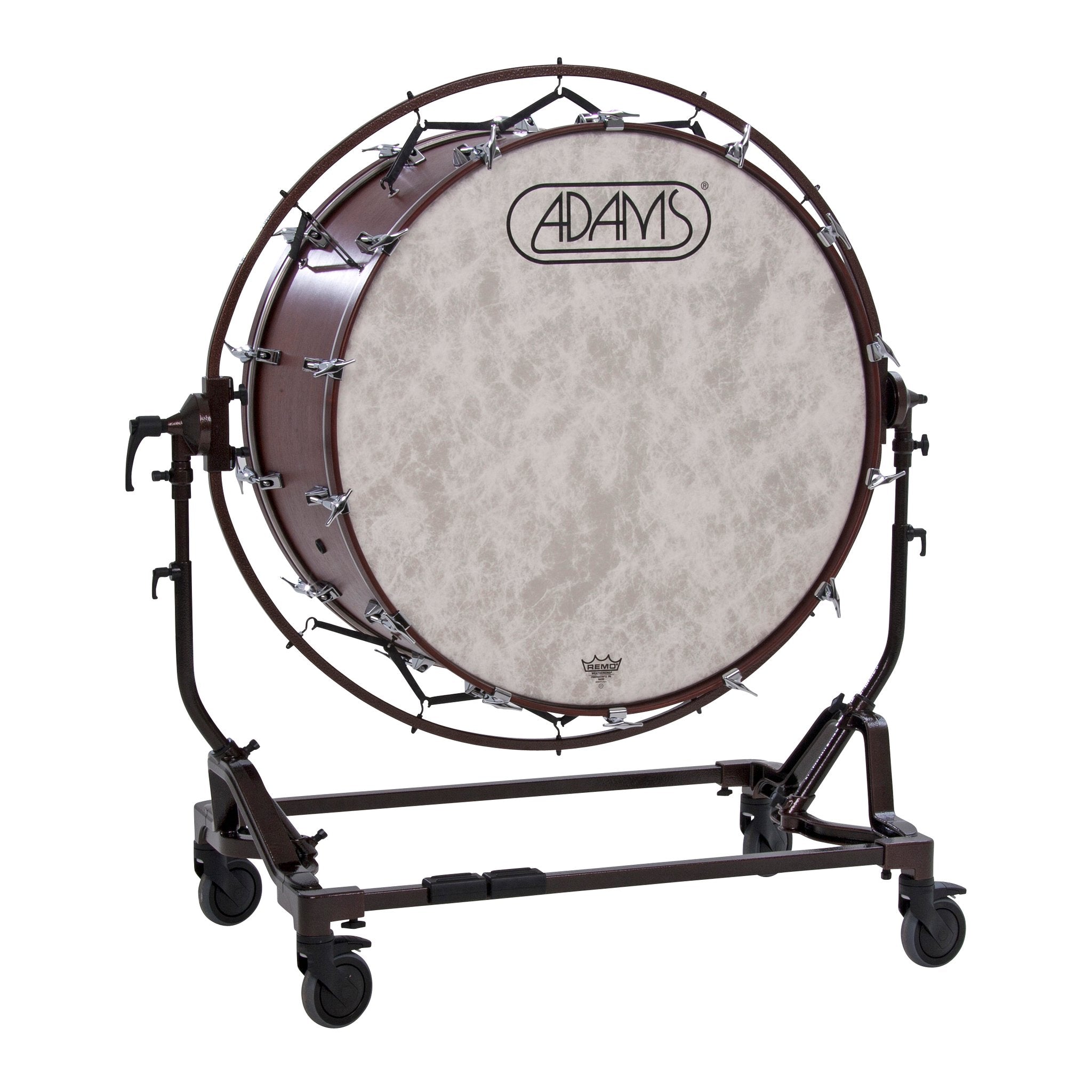Adams Mahogany Concert Bass Drum - 32" x 18" with Field Frame Suspended Stand ADM-ABDF3218