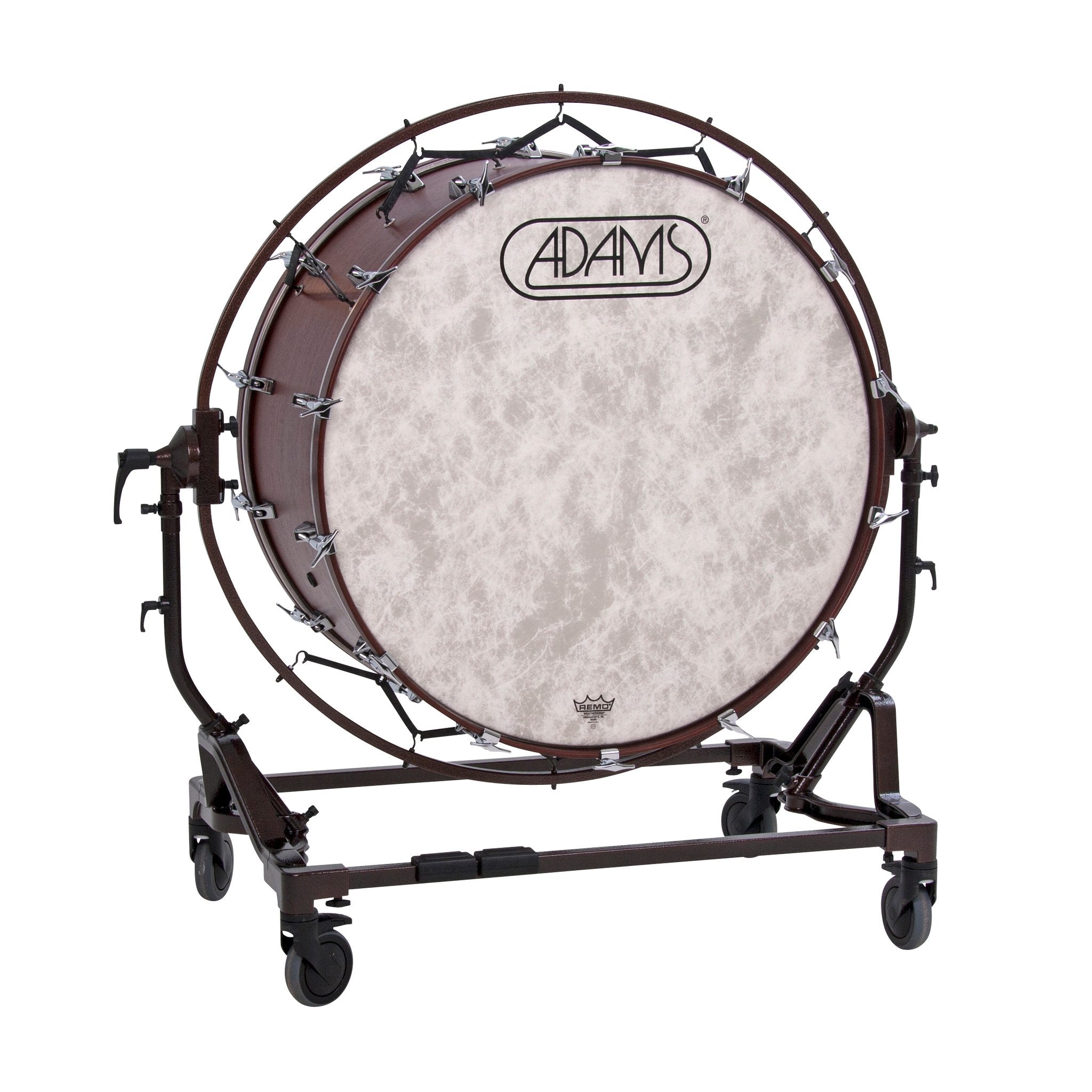 Adams Mahogany Concert Bass Drum - 40" x 22" with Field Frame Suspended Stand ADM-ABDF4022