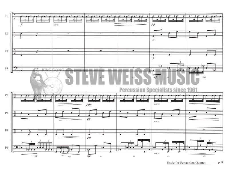 Alamo-Etude for Percussion Quartet (SP)-4T/P