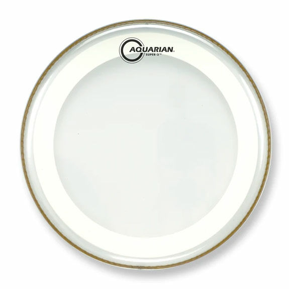 14" Aquarian Super-2 Drumhead with Studio X Ring