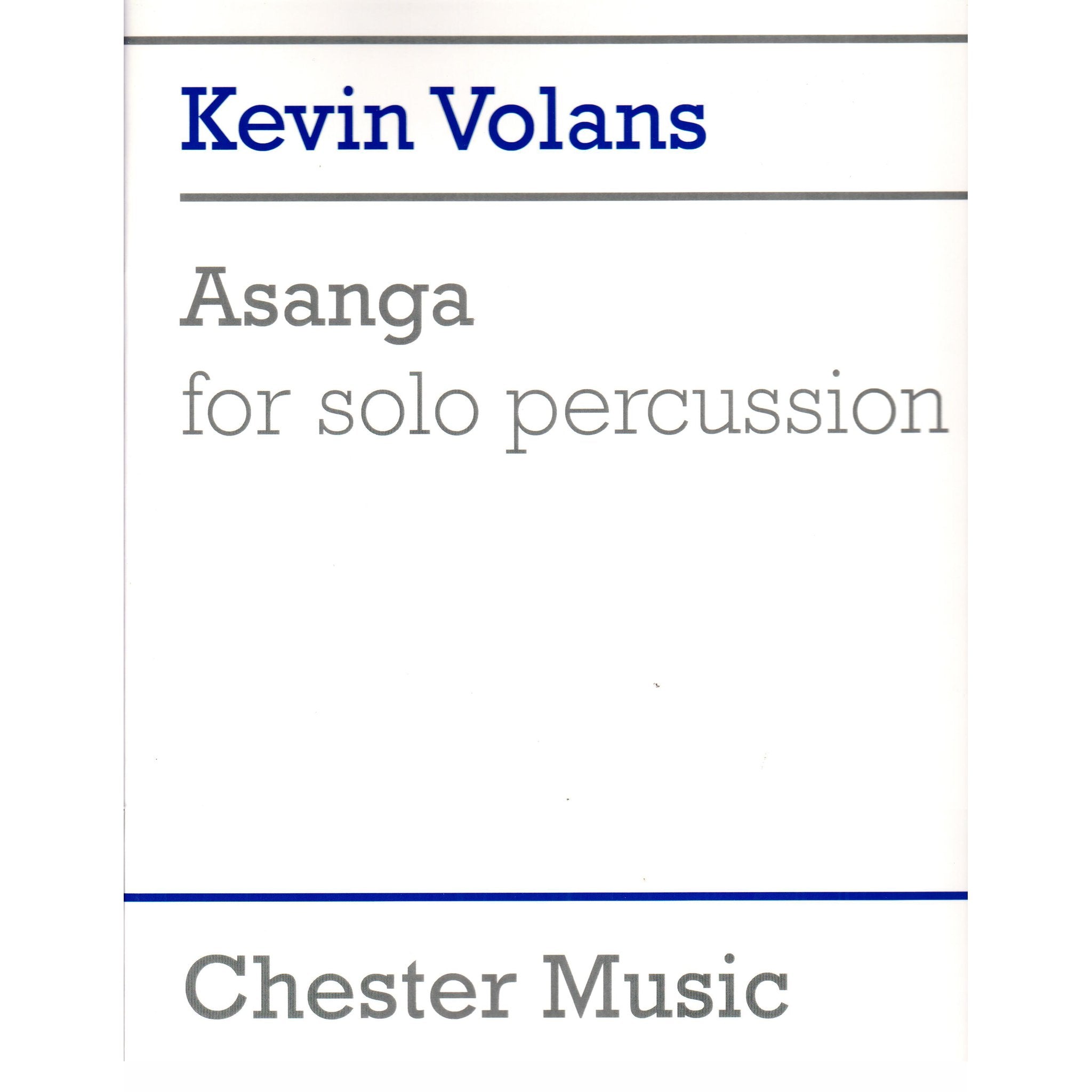 Asanga for Solo Percussion by Kevin Volans