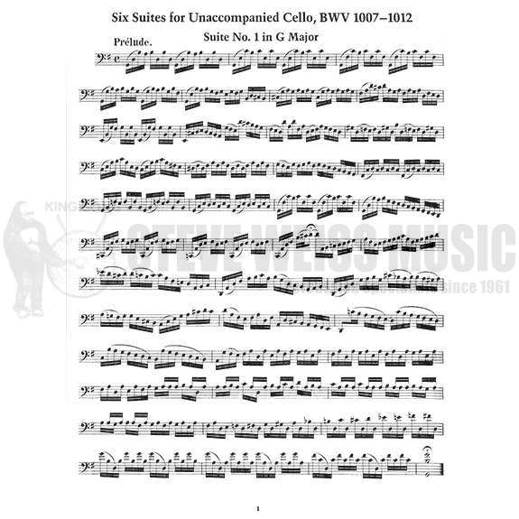 Bach-Complete Suites for Unaccompanied Cello and Sonatas for Viola da Gamba (Dover)-M