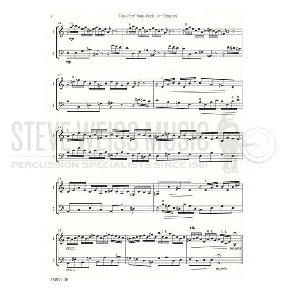 Bach-Two-Part Three-Pack arr. Slawson (SP)-2M