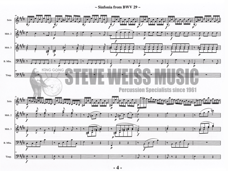 Bach/Willis-Sinfonia from BWV29 (SP)-3M/BM/2T