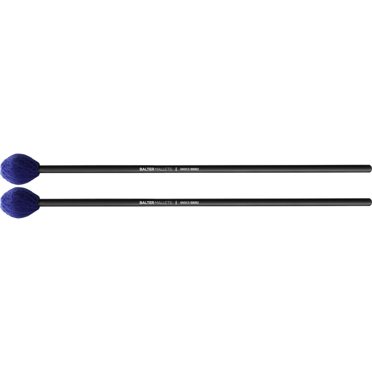 Balter Basics Birch BB2 Medium Marimba Mallets Blue Yarn