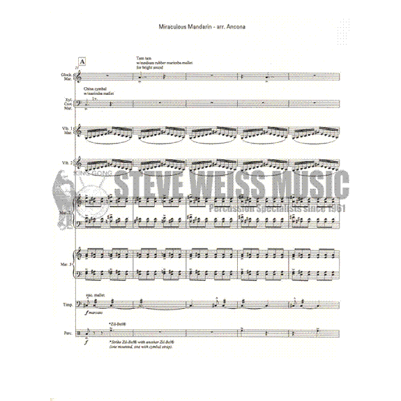 Bartok-Miraculous Mandarin arr. Ancona (SP)-B/2V/C/Cro./X/3M/5T/