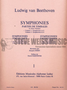 Beethoven-Symphonies 1-5-Timpani Parts (Rev. Remy)