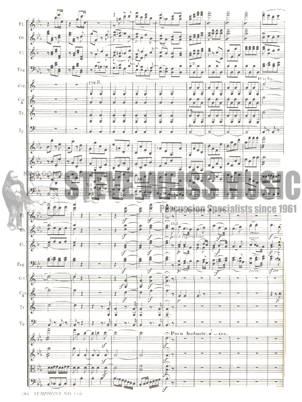 Beethoven-Symphonies No. 1, 2, 3, & 4 (Score)