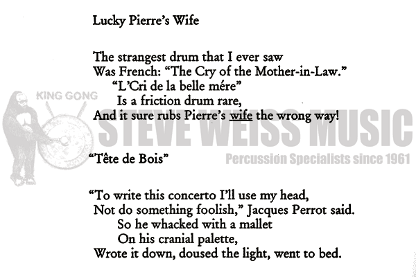 Benson-And My Daddy Will Play the Drums (Limericks for Friends of Drummers)
