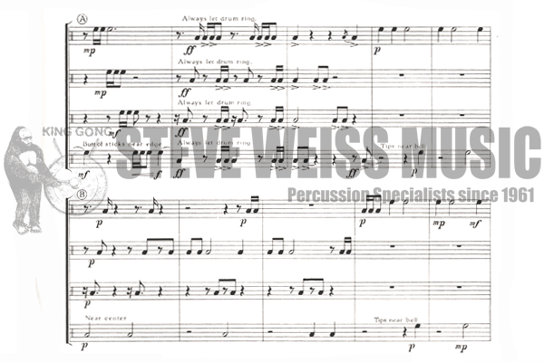 Benson-Three Pieces for Percussion Quartet-P