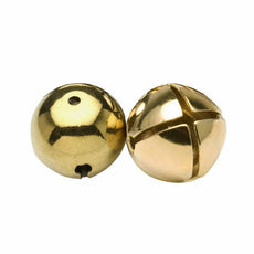 1" Bevin Bells Brass Sleigh Bell - Hole (No Loop)