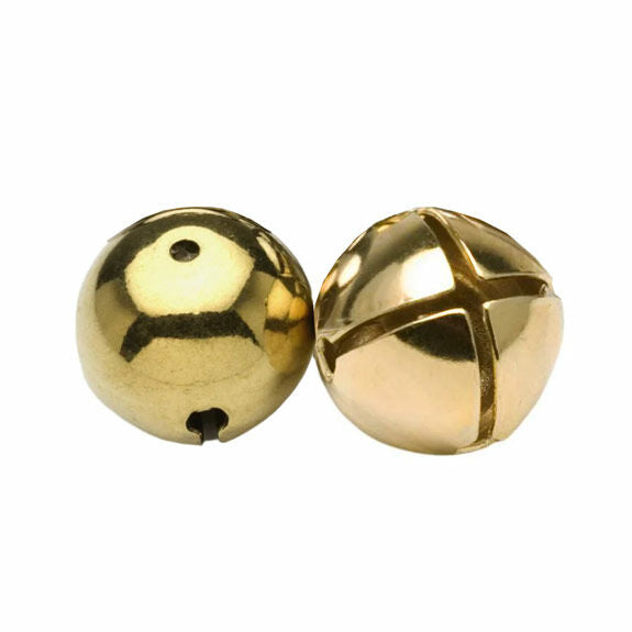 1" Bevin Bells Brass Sleigh Bell - Hole (No Loop)