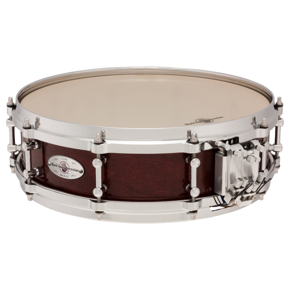 Black Swamp Mercury Series Maple Multisonic Snare Drum - 14" x 4" - Cherry Rosewood