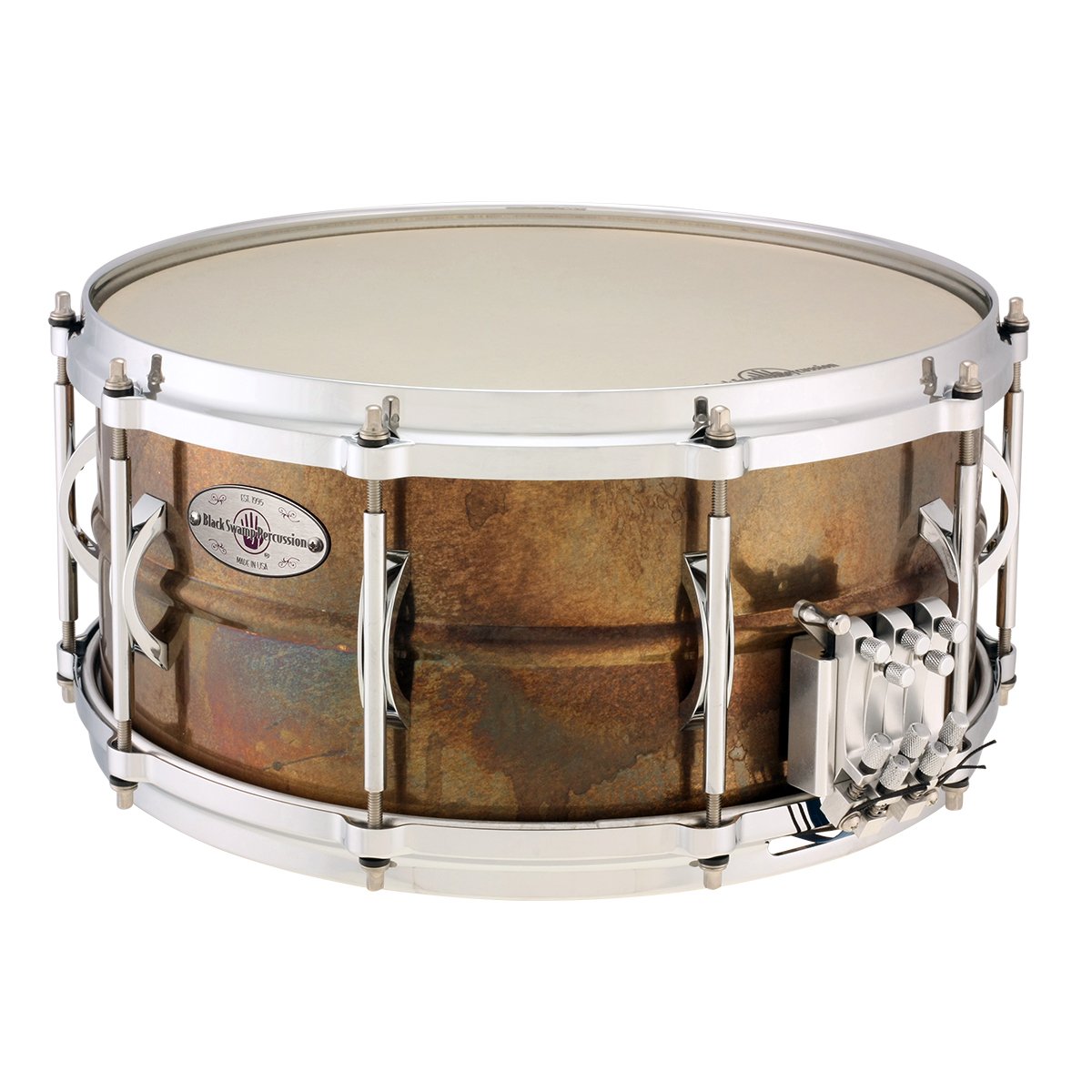Black Swamp Multisonic Brass Concert Snare Drum - Torch Patina finish - 14x6.5