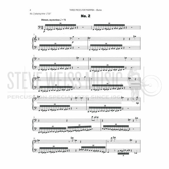 Blume-Three Pieces for Marimba-M