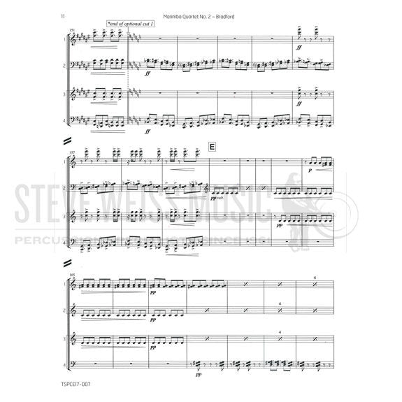 Bradford-Marimba Quartet No. 2 (SP)-2M (4 players)