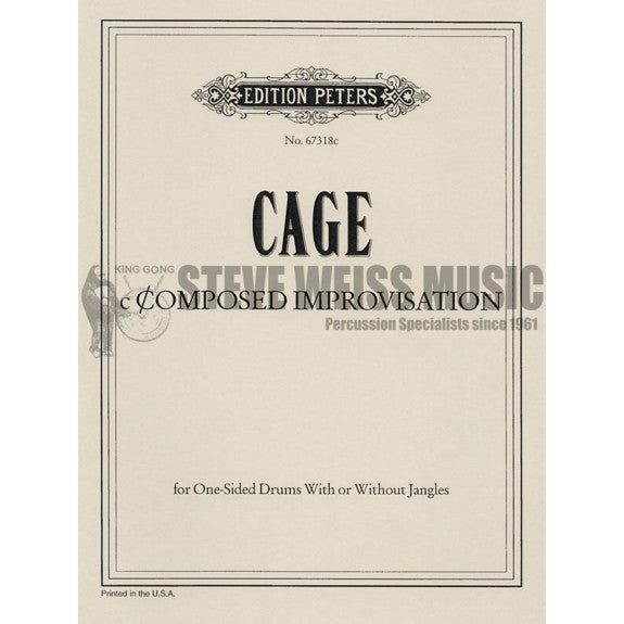 Cage-Composed Improvisation for One-sided Drums with or without Jangles