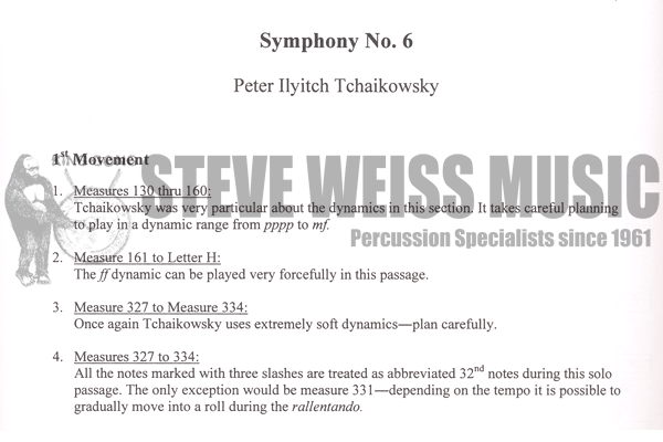 Carlyss-Symphonic Repertoire for Timpani: Brahms and Tchaikovsky