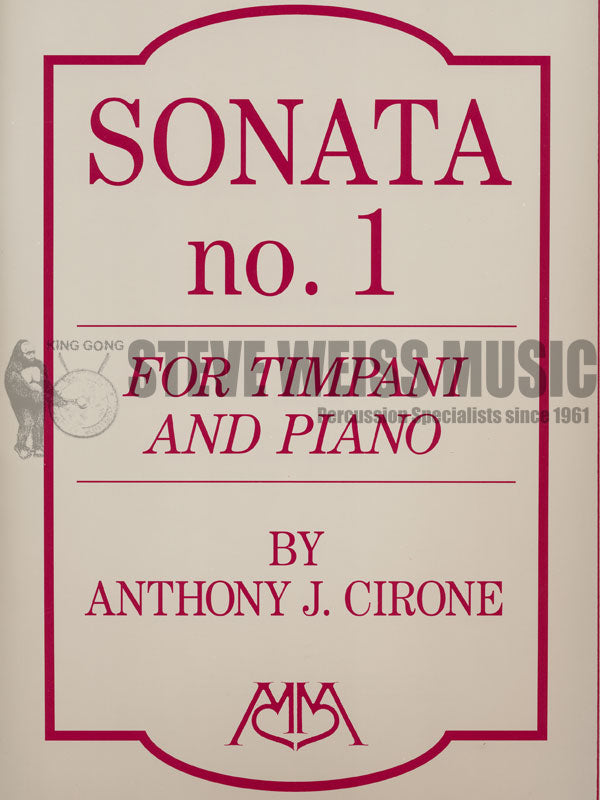 Cirone-Sonata #1 for Timpani and Piano (SP)-4T/P