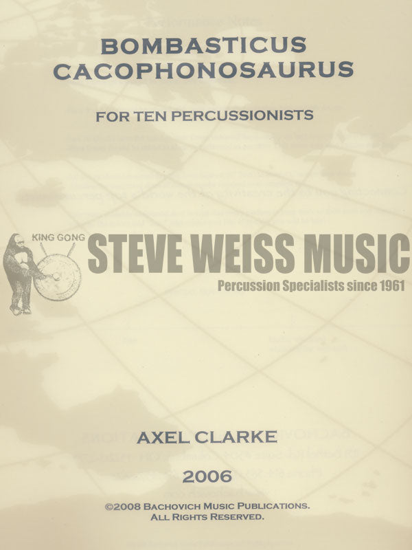 Clarke-Bombasticus Cacophonosaurus (SP)-P