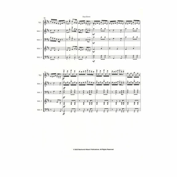 Copland-Hoe-Down from Rodeo arr. Doute (SP)-Solo X/4M or PN