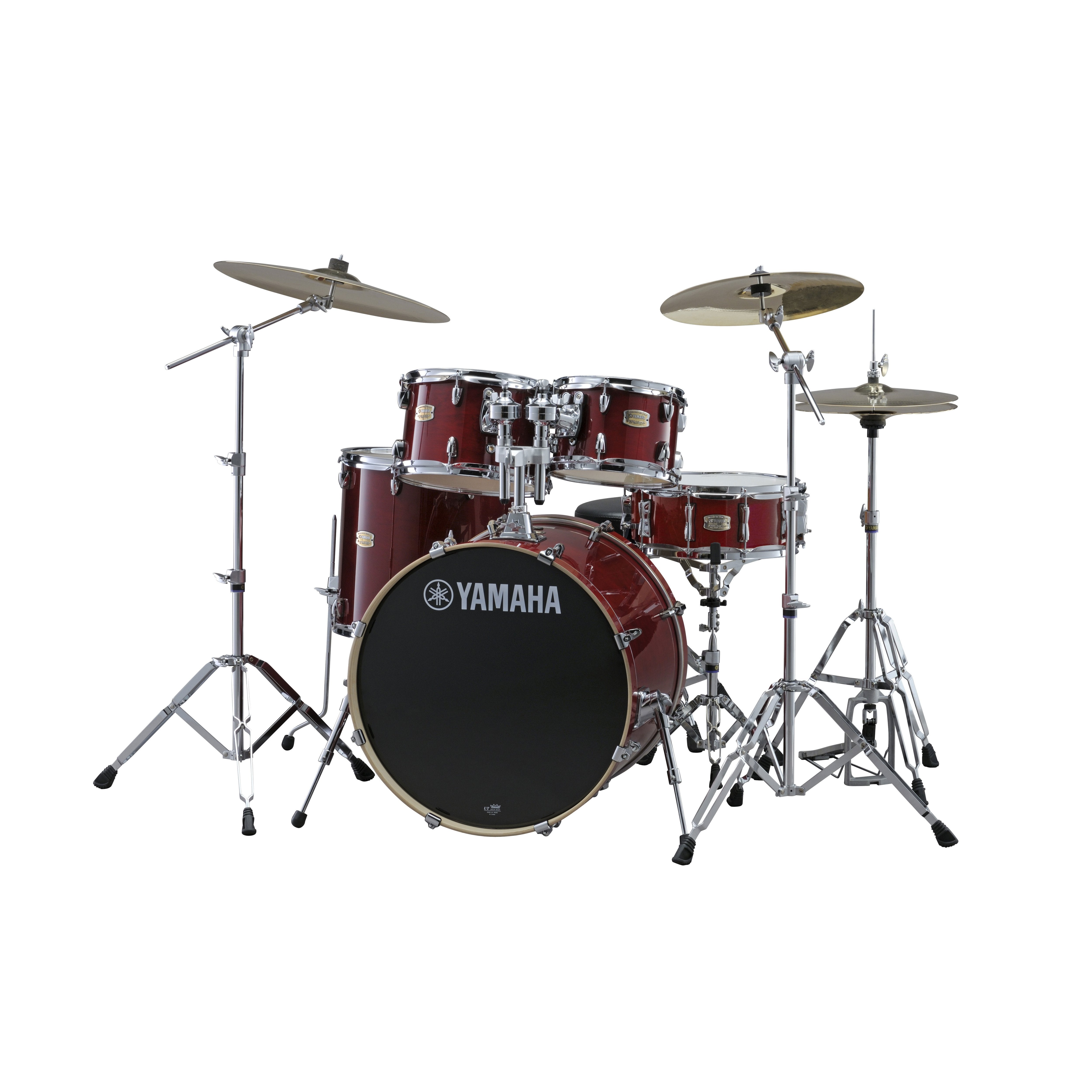 Cranberry Red, Yamaha Stage Custom Birch 5-piece Drum Set w/ Hardware 20 BD - HW780