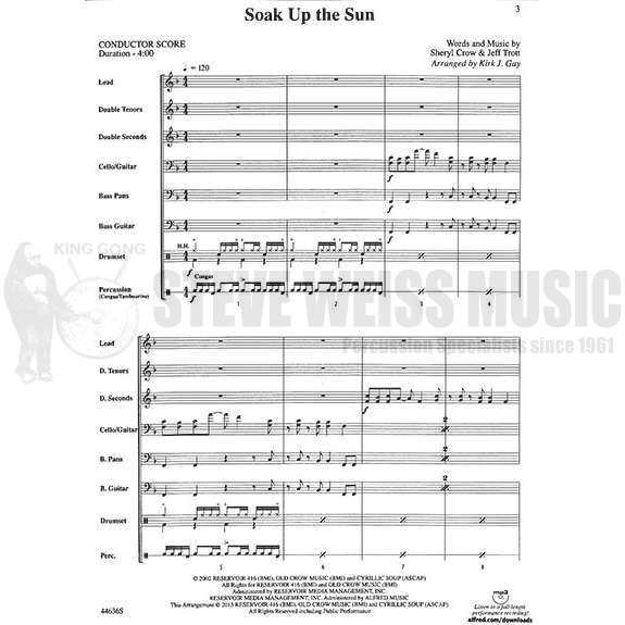 Crow/Trott-Soak Up the Sun (SP)-Steel drs./DS/Opt. BG