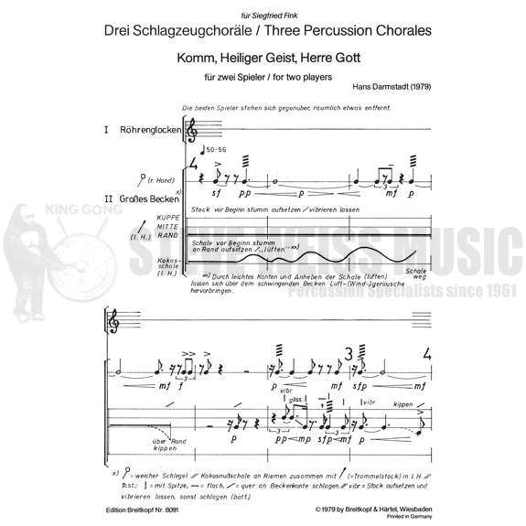 Darmstadt-Three Percussion Chorales(S)