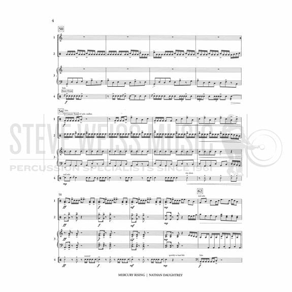 Daughtrey-Mercury Rising Quartet Version (SP)-B/V/X/M/4T/ P