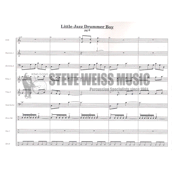 Davis/Onorati-Little Jazz Drummer Boy arr. Brooks (SP)-B/2V/M/P/BG