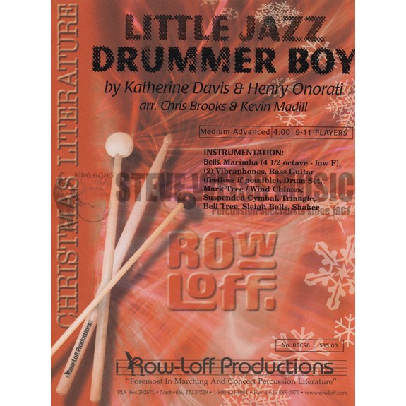 Davis/Onorati-Little Jazz Drummer Boy arr. Brooks (SP)-B/2V/M/P/BG