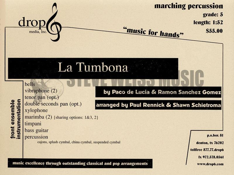 de Lucia/Gomez-La Tumbona (SP)-B/2V/X/2M/4T/Steel drs./P/BG
