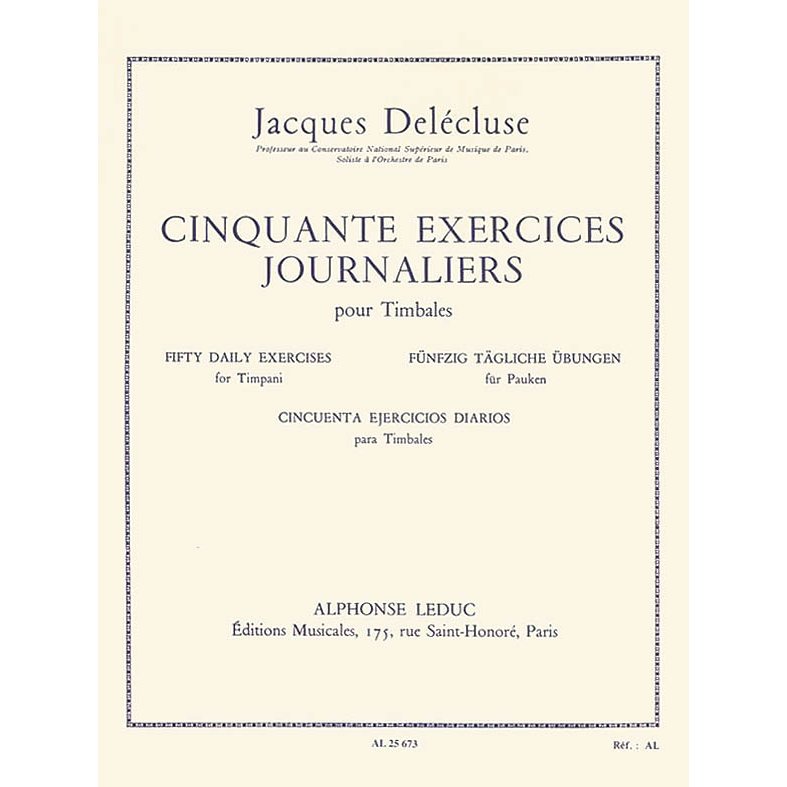 Delecluse-50 Daily Exercises for Timpani