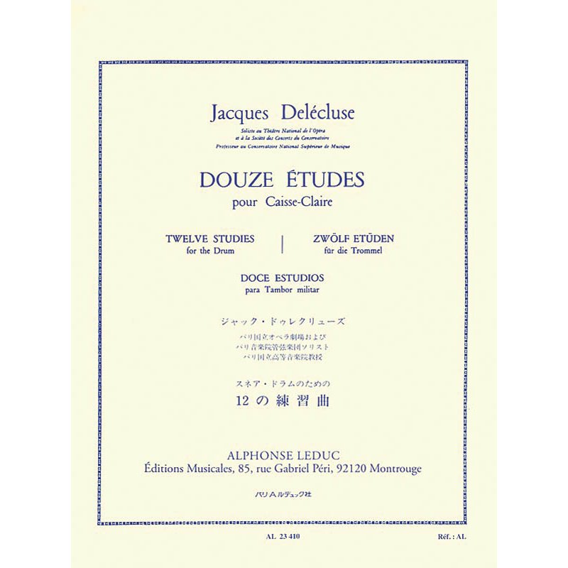 Delecluse-Twelve Studies for Snare Drum