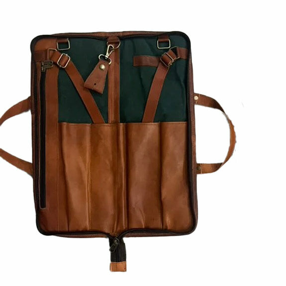 Destroy A Drum Leather Stick Bag - Black