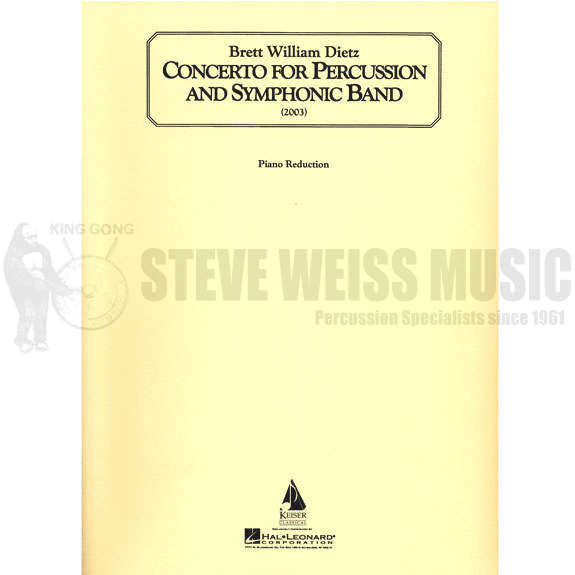 Dietz-Concerto for Percussion and Symphonic Band (Piano reduction ONLY)-V/M/P/PN