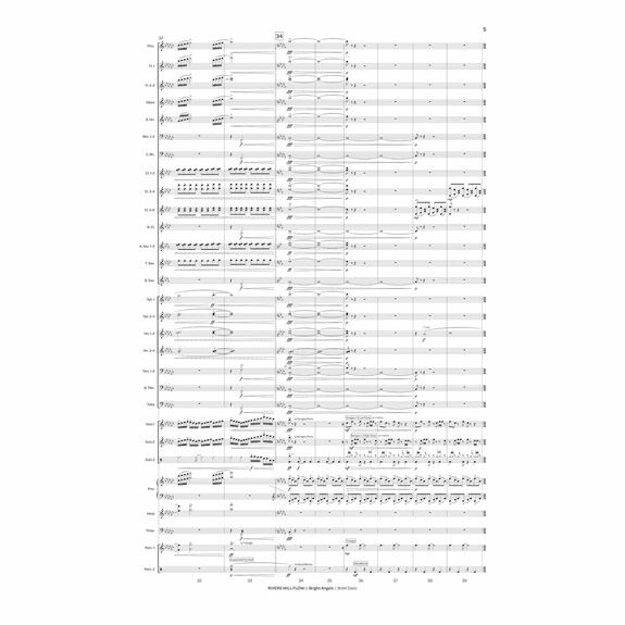 Dietz-Rivers Will Flow (Score only)-2B/V/C/Cro./8 tuned gongs/alm./M/DS/P/Wind ens.