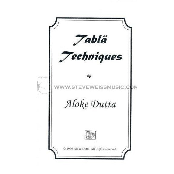 Dutta-Tabla Techniques (VHS)