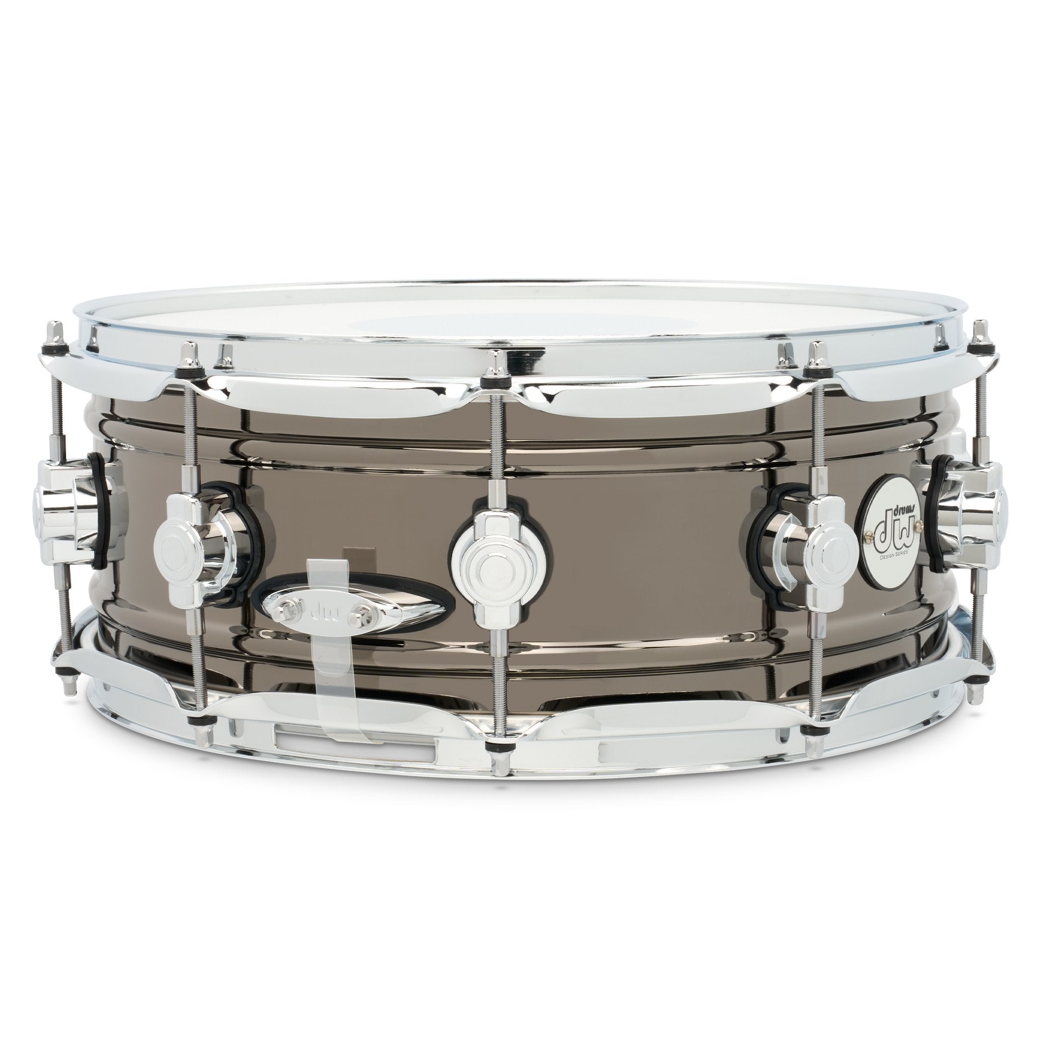 DW Design Series Black Nickel Over Brass Snare Drum - 14x5.5 - Image 3